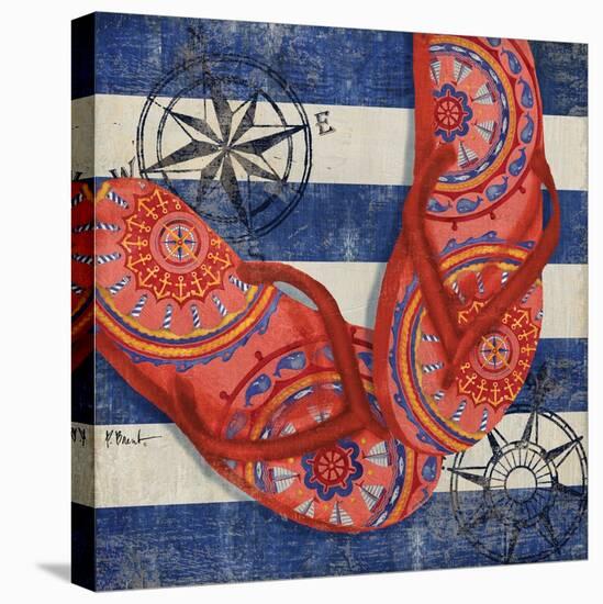 Nautical Flip Flops I-Paul Brent-Stretched Canvas