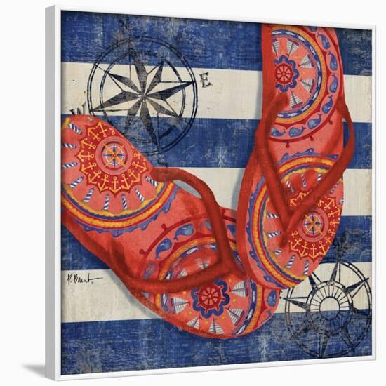 Nautical Flip Flops I-Paul Brent-Framed Art Print