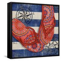 Nautical Flip Flops I-Paul Brent-Framed Stretched Canvas