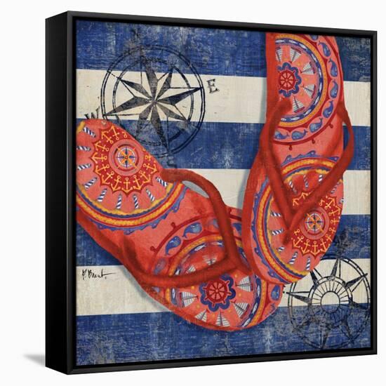 Nautical Flip Flops I-Paul Brent-Framed Stretched Canvas