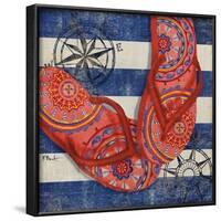 Nautical Flip Flops I-Paul Brent-Framed Art Print