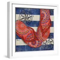 Nautical Flip Flops I-Paul Brent-Framed Art Print