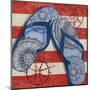 Nautical Flip Flops II-Paul Brent-Mounted Art Print