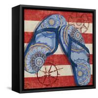 Nautical Flip Flops II-Paul Brent-Framed Stretched Canvas