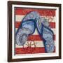 Nautical Flip Flops II-Paul Brent-Framed Art Print