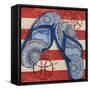 Nautical Flip Flops II-Paul Brent-Framed Stretched Canvas