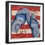 Nautical Flip Flops II-Paul Brent-Framed Art Print