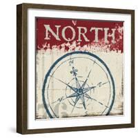 Nautical I Red-Jim Wellington-Framed Premium Giclee Print
