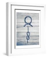 Nautical Knots Blue 1-Kimberly Allen-Framed Art Print