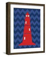 Nautical Lighthouse-N. Harbick-Framed Art Print