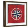 Nautical Love Compass-Michael Mullan-Framed Art Print