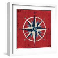 Nautical Love Compass-Michael Mullan-Framed Art Print