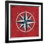 Nautical Love Compass-Michael Mullan-Framed Art Print