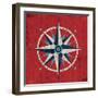 Nautical Love Compass-Michael Mullan-Framed Art Print