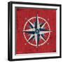 Nautical Love Compass-Michael Mullan-Framed Art Print