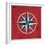 Nautical Love Compass-Michael Mullan-Framed Art Print