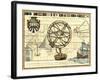 Nautical Map I-Deborah Bookman-Framed Art Print