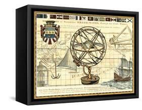 Nautical Map I-Deborah Bookman-Framed Stretched Canvas