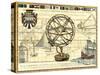 Nautical Map I-Deborah Bookman-Stretched Canvas