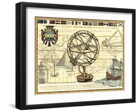 Nautical Map I-Deborah Bookman-Framed Art Print