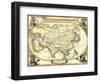 Nautical Map of Asia-Vision Studio-Framed Art Print