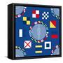 Nautical Navigation Pattern IIA-Andi Metz-Framed Stretched Canvas