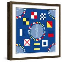 Nautical Navigation Pattern IIA-Andi Metz-Framed Art Print