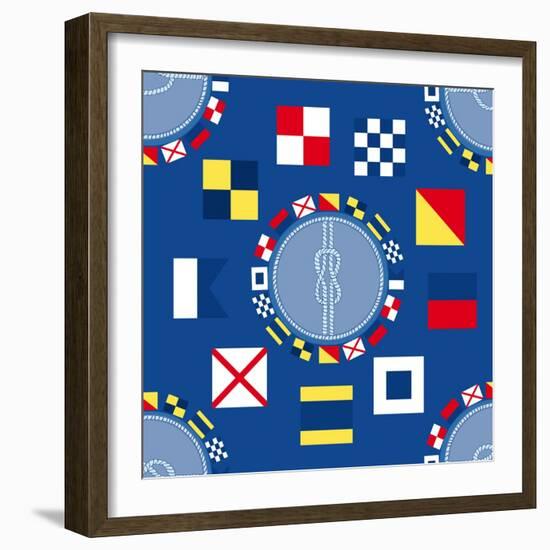 Nautical Navigation Pattern IIA-Andi Metz-Framed Art Print