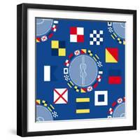 Nautical Navigation Pattern IIA-Andi Metz-Framed Art Print