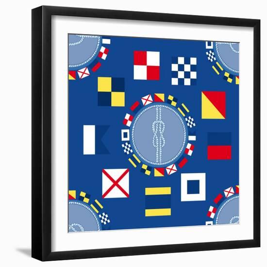 Nautical Navigation Pattern IIA-Andi Metz-Framed Art Print