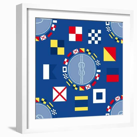 Nautical Navigation Pattern IIA-Andi Metz-Framed Art Print