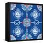 Nautical Navigation Pattern IV-Andi Metz-Framed Stretched Canvas