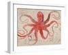 Nautical Octopus - Horizontal-Angela Staehling-Framed Premium Giclee Print