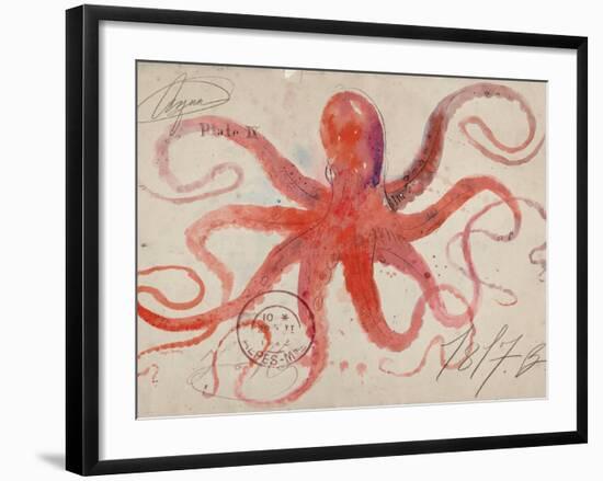 Nautical Octopus - Horizontal-Angela Staehling-Framed Premium Giclee Print