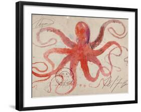 Nautical Octopus - Horizontal-Angela Staehling-Framed Premium Giclee Print