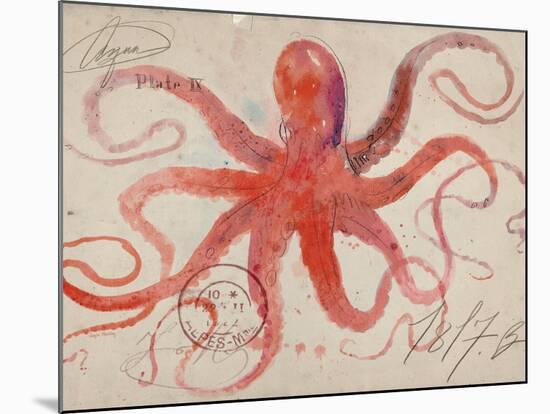 Nautical Octopus - Horizontal-Angela Staehling-Mounted Premium Giclee Print