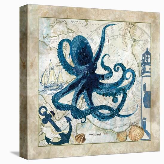 Nautical Octopus-Jill Meyer-Stretched Canvas