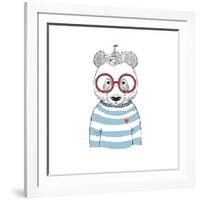 Nautical Panda Sailor-Olga_Angelloz-Framed Art Print