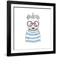 Nautical Panda Sailor-Olga_Angelloz-Framed Art Print