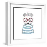 Nautical Panda Sailor-Olga_Angelloz-Framed Art Print