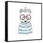 Nautical Panda Sailor-Olga_Angelloz-Framed Stretched Canvas