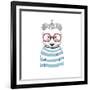 Nautical Panda Sailor-Olga_Angelloz-Framed Art Print