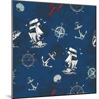 Nautical Pattern-Kimberly Allen-Mounted Art Print
