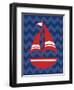 Nautical Sailboat-N. Harbick-Framed Art Print