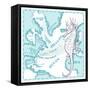 Nautical Seahorse-null-Framed Stretched Canvas