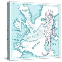 Nautical Seahorse-null-Stretched Canvas