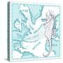 Nautical Seahorse-null-Stretched Canvas