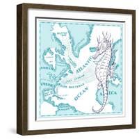 Nautical Seahorse-null-Framed Giclee Print