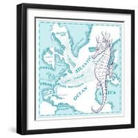 Nautical Seahorse-null-Framed Giclee Print