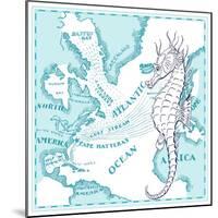 Nautical Seahorse-null-Mounted Giclee Print
